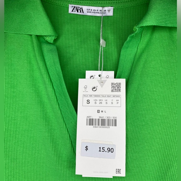 Zara Green Crop Top - Picture 3 of 3